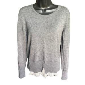 Antonio Melani NWT Gray 100% Wool Layered Sweater Size M